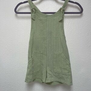 Art Class Small Girl’s 6 6X Sea Foam Green Cotton Shorts Jumper Romper